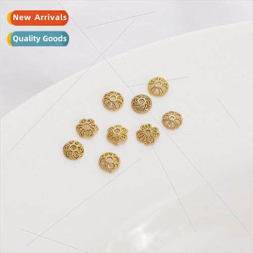 Preservation of color antique sand gold hollow flower bracke