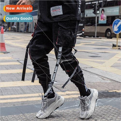 Set hip-hop set dance hiphop casual flutter belt work pants
