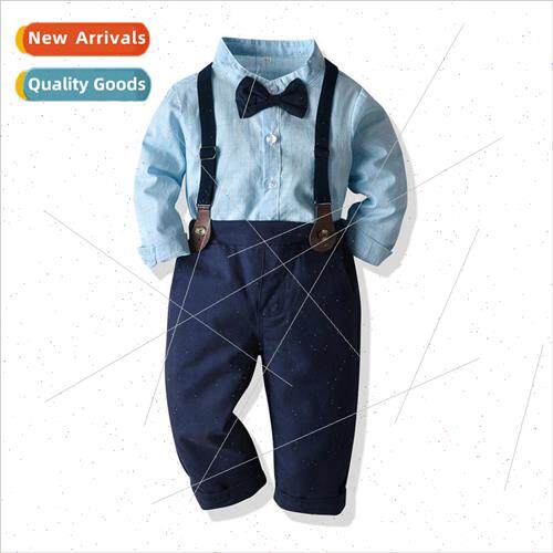 Childrens fall and winter Childrens long-sleeved bow tie shi