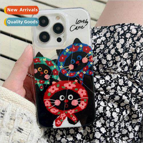 Cute quirky floral turban cat 适用 iPhone 13/12 magnetic 15P