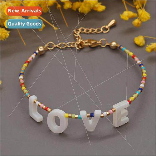 che Creative Design mple Rainbow Rice Beads Beaded Love Coup