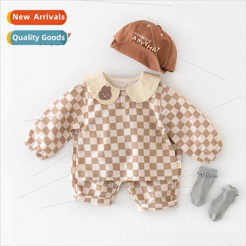 Baby spring new suit men and women baby Mori system cotton t