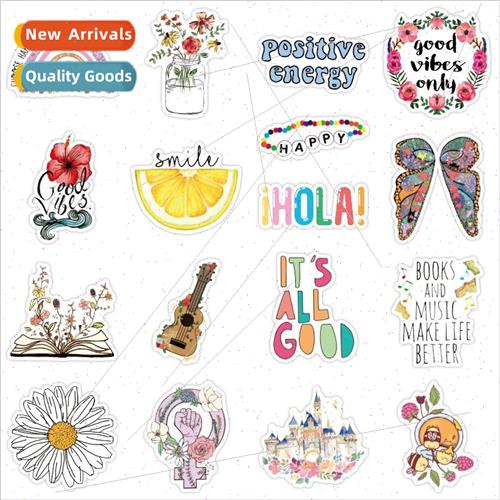 50 small fresh stickers do not repeat cute luggage skateboar