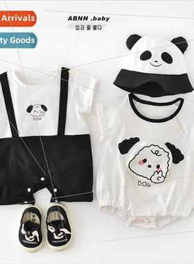 Summer baby onesie new cotton short-sleeved thin section 0-3