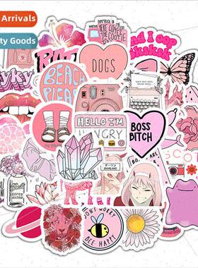 50 cartoon small fresh pink cell phone luggage water cup doo