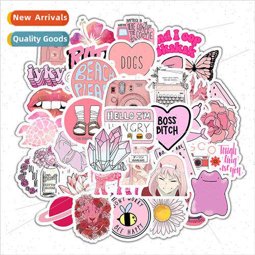 50 cartoon small fresh pink cell phone luggage water cup doo