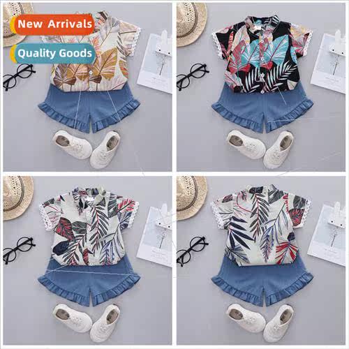 2023 childrens clothing girls fashion short-sleeved shirt ch