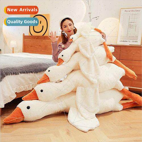 Big white goose plush toys bed pillow large cartoon sleeping