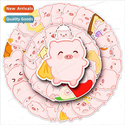 50 pink pig cartoon animal cute piggy waterproof decoration