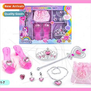 Childrens Jewelry Toys Girls Fairy Wand Crown Necklace Earri