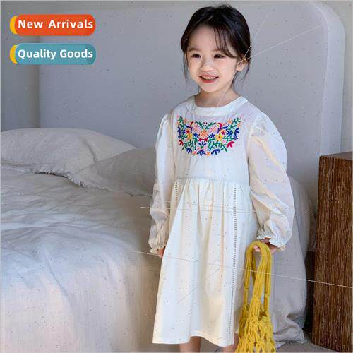 Korean girls spring 2024 new middle and small children lace