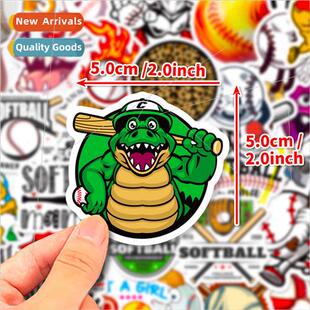 50 Softball Outdoor Sports Kids Cartoon Hobby Stickers Kinde