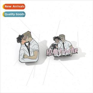 适用 You Pin Heartstopper Anime Stopper Cartoon Lapel Heart