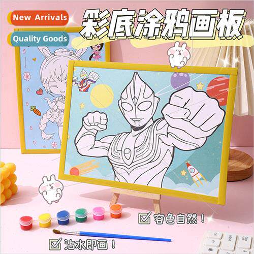 Children fill in the color base drawing board cartoon graffi