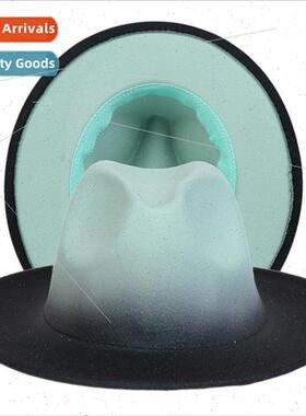 Color blocking new gradient color jazz cap female fashion tw