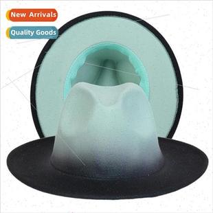 gradient color fashion blocking female new cap Color jazz