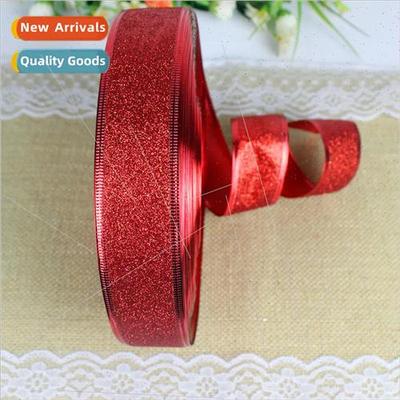 New Christmas 3.8CM100 yards full pink edge red Christmas de