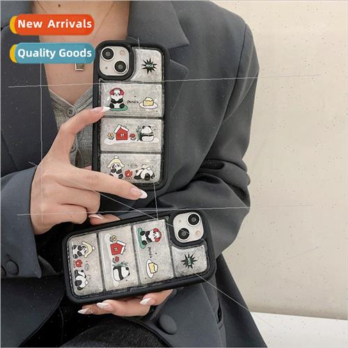 Cute winter panda down jacket 适用 iPhone 15 case 14ProMax A