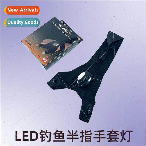 Changing bait light LED fishing half finger gloves half fing