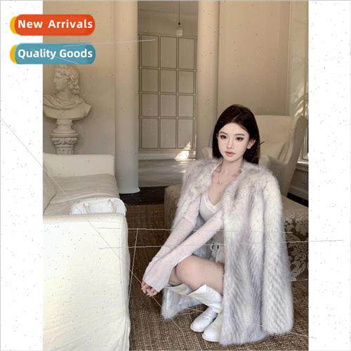 Fur collar com适用table soft environmental put fox hair 2023