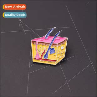 Cartoon Badge Material Oil Geometric Drip Metal