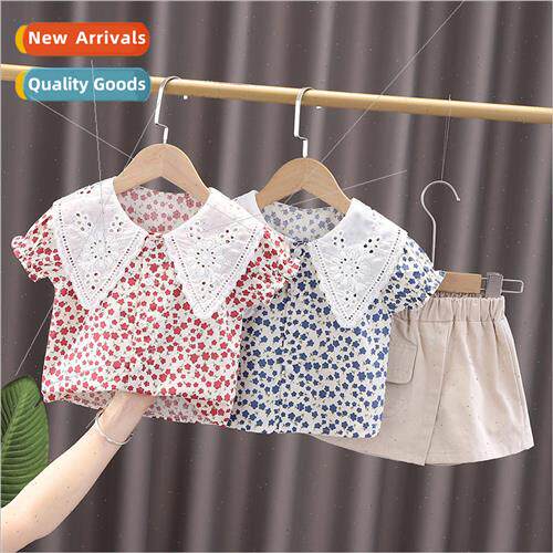 2023 summer new childrens two-piece set girls Korean  of the