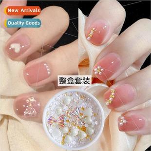 package mixed pearl jewelry bow material fairy Nail aurora
