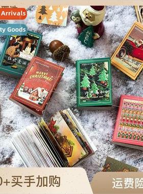 Christmas series of handwritten booklet 100 pcs of mini vint