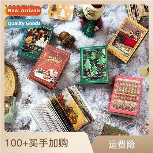 Christmas series of handwritten booklet 100 pcs of mini vint