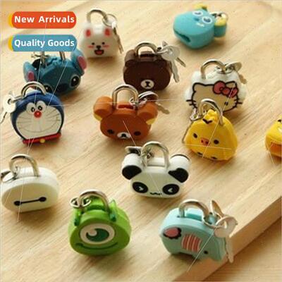 Cartoon doll padlock mini suitcase combination lock stainles