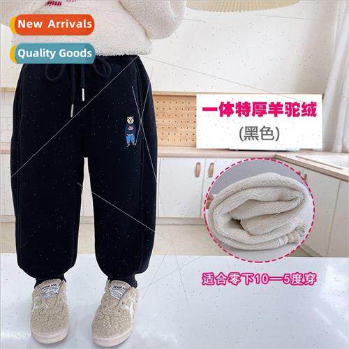 Baby padded pants all-in-one fleece extra thick girls winter