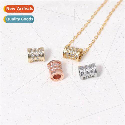 18K gold color encrusted zirconia waist collarbone chain pen