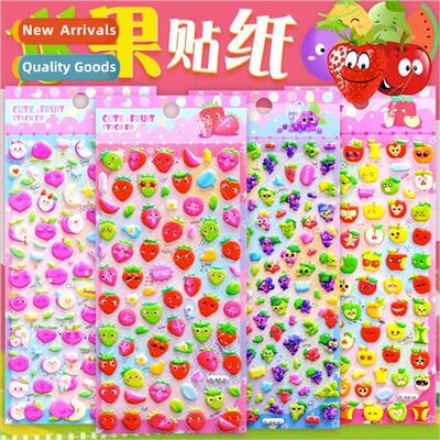 Childrens fruit strawberry peach watermelon pattern 3d bubbl