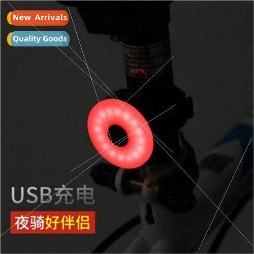 usb rechargeable bicycle tail light night riding road bike n