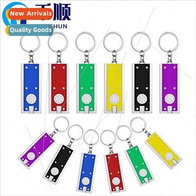 Customizable logo tetris light led creative square keychain