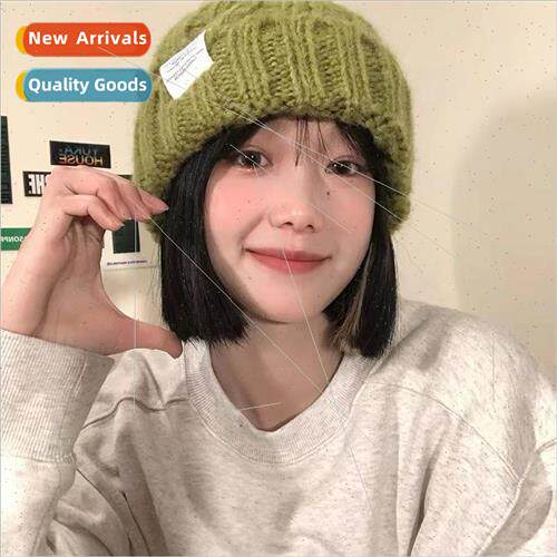 Hat female Korean solid color twisted wool autumn and winter