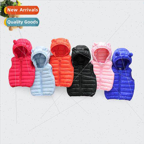 Childrens down vest boys and girls light undershirt in small