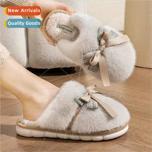 slip slipper and fur bottom thick warm home winter fall New
