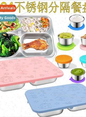 Stainless Steel Divided Plate with licone d Childrens nch Be