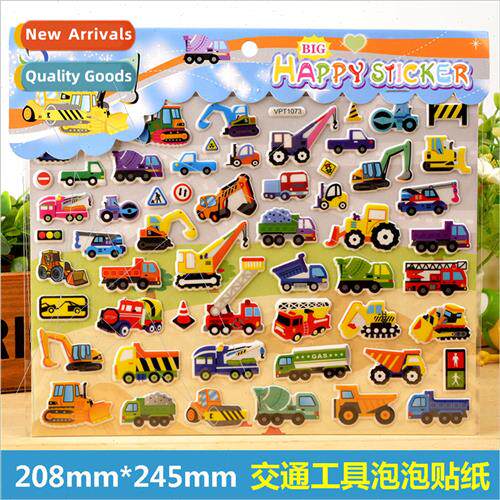 Childrens toys transportation cars 3D foam stickers bubble s