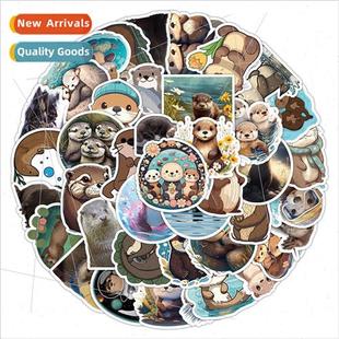 50 pcs otter cute stickers children DIY notebook scooter gui