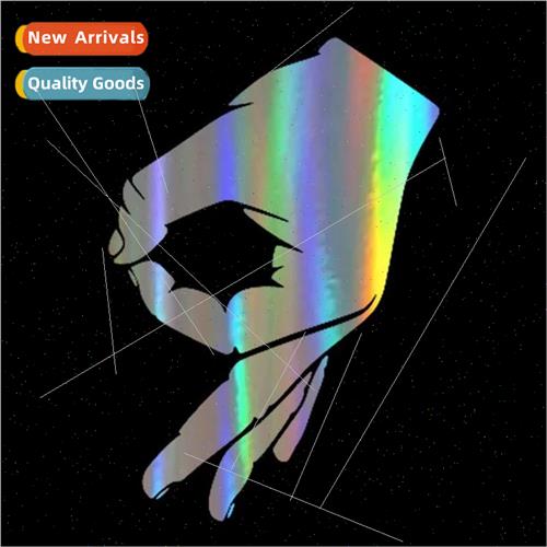 Laser car stickers OK gesture decorative stickers window gla