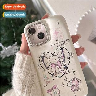 case bow Apple 适用 love cat iPhone12 INS 15ProMax girl