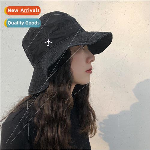 Ins people airplane embroidery fisherman hat female summer l