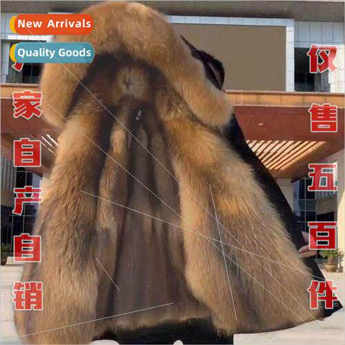 Paikai mens new fur one coat in the long section of imitatio