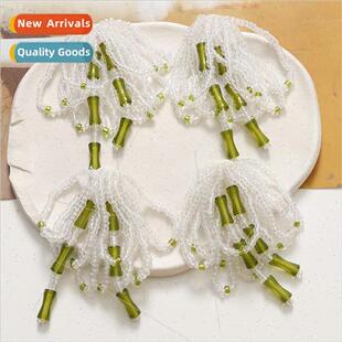 tassel flowers diy elegant weaving bamboo handmade bea green