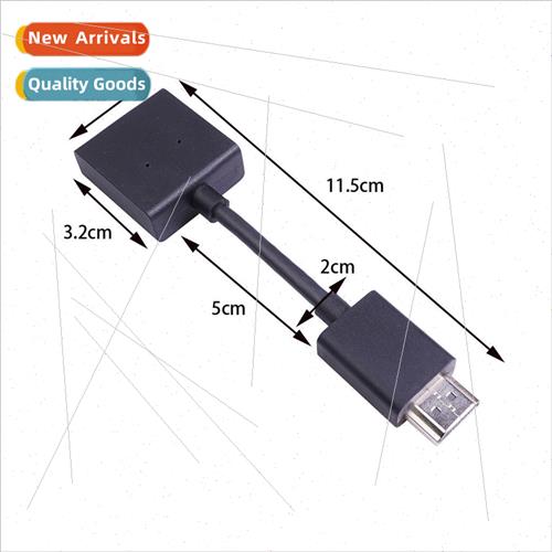 Black nickel-plated PTE material 0.1 meter HDMI male to fema