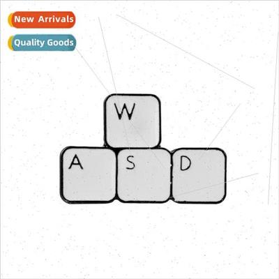 WASD computer keyboard pin personalized creative metal badge