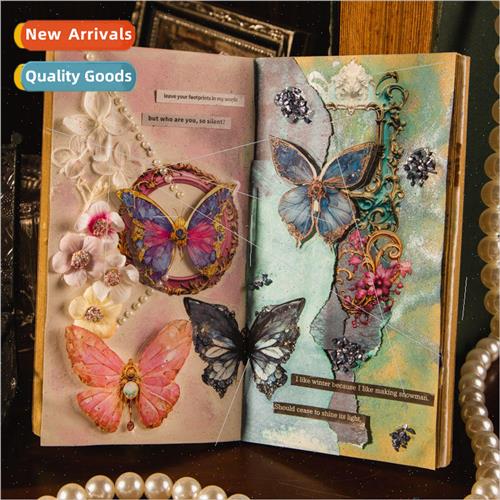 Fantasy Baroque Series Stickers  Ornate Border Butterfly Han