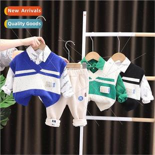 English shirt piece three fall vest 2023 sweater